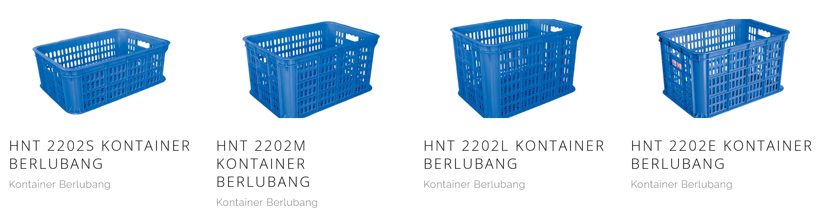 CONTAINER BOX PLASTIK INDUSTRI HANATA TIPE HNT 2202S, 2202M, 2202E & 2202L | RAJA PLASTIK INDONESIA