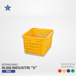 KERANJANG IKAN PLASTIK KRAT INDUSTRI LUCKY STAR S 8866 UKURAN 60x42x30 CM, VOLUME 75 LITER | RAJA PLASTIK INDONESIA