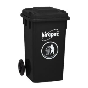 TEMPAT SAMPAH BESAR PLASTIK HITAM 100 LITER KIRAPAC KLX 9100: Solusi Tempat Sampah Profesional, Kuat & Tahan Lama