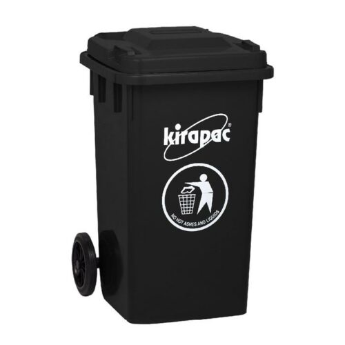 TEMPAT SAMPAH BESAR PLASTIK HITAM 100 LITER KIRAPAC KLX 9100: Solusi Tempat Sampah Profesional, Kuat & Tahan Lama