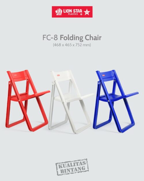 KURSI PLASTIK LIPAT INDOOR OUTDOOR LION STAR FC-8 FOLDING CHAIR: Solusi Kursi Lipat Modern yang Praktis, Ringan, dan Multifungsi