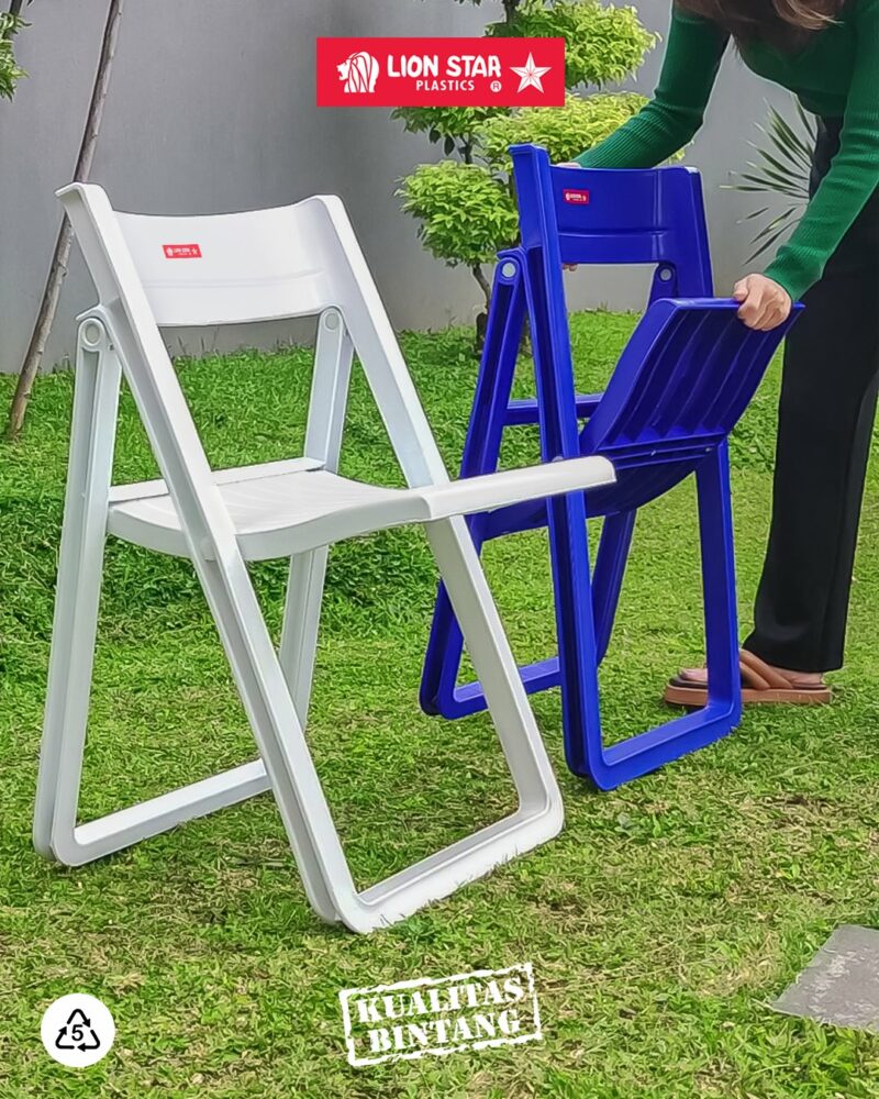 KURSI PLASTIK LIPAT INDOOR OUTDOOR LION STAR FC-8 FOLDING CHAIR: Solusi Kursi Lipat Modern yang Praktis, Ringan, dan Multifungsi