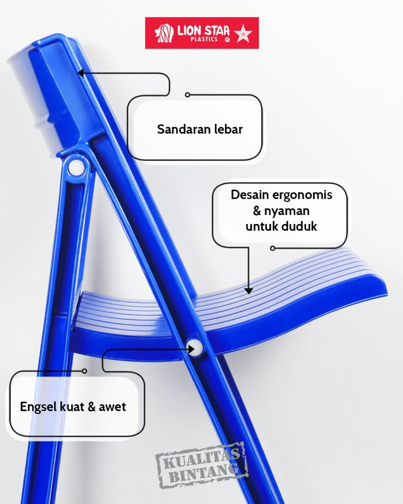 KURSI PLASTIK LIPAT INDOOR OUTDOOR LION STAR FC-8 FOLDING CHAIR: Solusi Kursi Lipat Modern yang Praktis, Ringan, dan Multifungsi