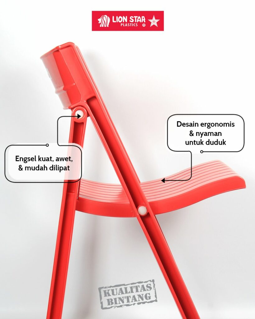 KURSI PLASTIK LIPAT INDOOR OUTDOOR LION STAR FC-8 FOLDING CHAIR: Solusi Kursi Lipat Modern yang Praktis, Ringan, dan Multifungsi