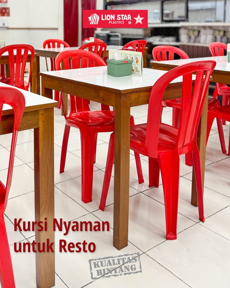 KURSI PLASTIK SANDARAN LION STAR TIPE EC-8 TIVOLI CHAIR: Kursi Plastik Sandaran Modern yang Kokoh, Nyaman, dan Serbaguna
