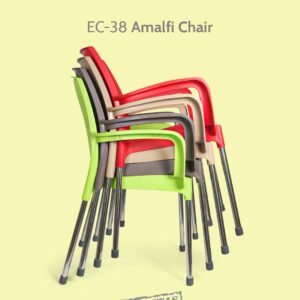 KURSI PLASTIK SANDARAN LION STAR EC-38 AMALFI CHAIR (MOTIF ROTAN): Kursi Plastik Modern Motif Rotan yang Elegan dan Nyaman