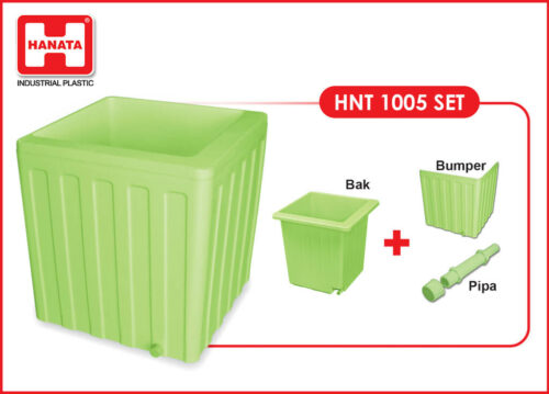 BAK AIR KAMAR MANDI PLASTIK KOTAK 120 LITER HANATA HNT 1005 SET (PLUS BUMPER + PIPA): Solusi Bak Air Modern dengan Perlindungan Ekstra untuk Kebutuhan Rumah Tangga Indonesia