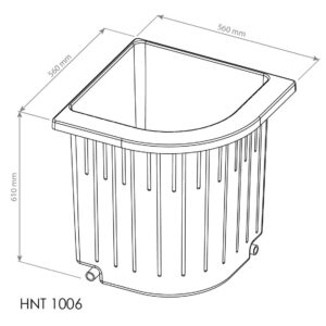 BAK AIR KAMAR MANDI PLASTIK OVAL SUDUT 120 LITER HANATA HNT 1006: Solusi Penyimpanan Air Modern untuk Kamar Mandi yang Lebih Rapi, Hemat Ruang, dan Higienis