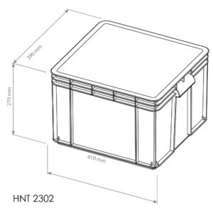 KERANJANG INDUSTRI CONTAINER BOX PLASTIK RAPAT HANATA HNT 2302 UKURAN 41x39x27,5 CM: Solusi Penyimpanan Profesional untuk Berbagai Kebutuhan Industri
