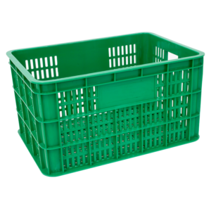 9887L-CONTAINER-HIJAU-2508_730 KERANJANG INDUSTRI CONTAINER BOX PLASTIK ATARI TIPE 9887 L (LUBANG), UKURAN 496 x 353 x 270 mm: Solusi Penyimpanan Profesional untuk Berbagai Kebutuhan Industri