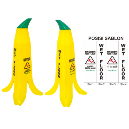 Jual PAPAN TANDA PERINGATAN LANTAI BASAH GREEN LEAF 1904 BANANA SIGN CONE Berkualitas di Indonesia