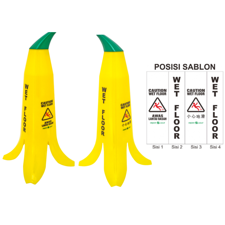 Jual PAPAN TANDA PERINGATAN LANTAI BASAH GREEN LEAF 1904 BANANA SIGN CONE Berkualitas di Indonesia