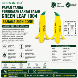 Jual PAPAN TANDA PERINGATAN LANTAI BASAH GREEN LEAF 1904 BANANA SIGN CONE Berkualitas di Indonesia