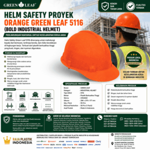 HELM SAFETY PROYEK GREEN LEAF 5116 Jual HELM SAFETY PROYEK ORANGE GREEN LEAF 5116 (BOLD INDUSTRIAL HELMET) Berkualitas di Indonesia