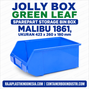 JOLLY BOX GREEN LEAF SPAREPART STORAGE BIN BOX MALIBU 1861 (2) JOLLY BOX GREEN LEAF SPAREPART STORAGE BIN BOX MALIBU 1861 UKURAN 423 x 260 x 180 mm | RAJA PLASTIK INDONESIA