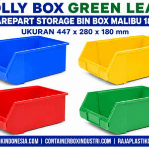 JOLLY BOX GREEN LEAF SPAREPART STORAGE BIN BOX MALIBU 1862 UKURAN 447 x 280 x 180 mm | RAJA PLASTIK INDONESIA
