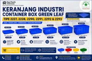 KERANJANG INDUSTRI CONTAINER BOX GREEN LEAF TIPE 2227, 2228, 2290, 2291, 2292 & 2293: Solusi Keranjang Plastik Industri Berkualitas untuk Penyimpanan, Distribusi, dan Logistik Modern