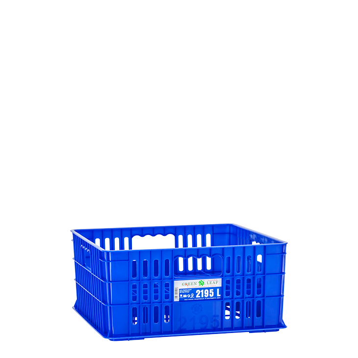KERANJANG KONTAINER GELAS 25 LUBANG GREEN LEAF TIPE 2195 GLASS CONTAINER, UKURAN 405 x 405 x 191 mm | RAJA PLASTIK INDONESIA