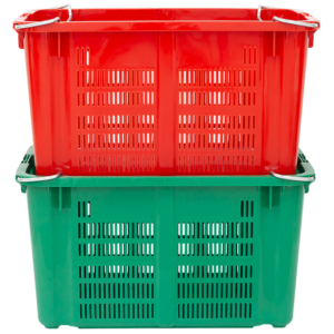 KONTAINER INDUSTRI PLASTIK SERBAGUNA ATARI 9890 LB DENGAN GAGANG NIKEL, UKURAN 690 x 485 x 374 mm: Solusi Penyimpanan Premium untuk Industri, Gudang, Logistik, dan Distribusi