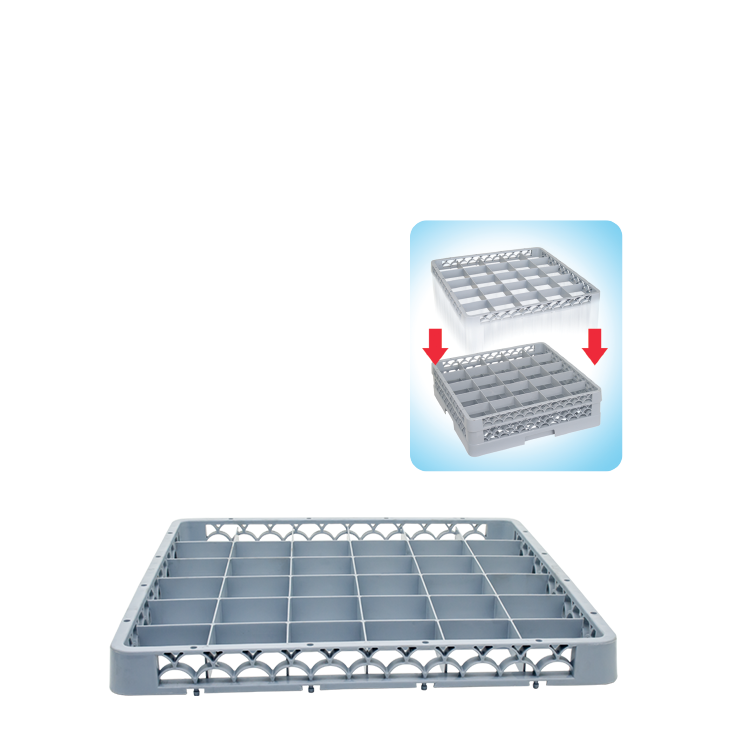 KRAT RAK CUCI GELAS ISI 36 GREEN LEAF TIPE 2214 – X YUKAKO DISH RACK EXTENSION
