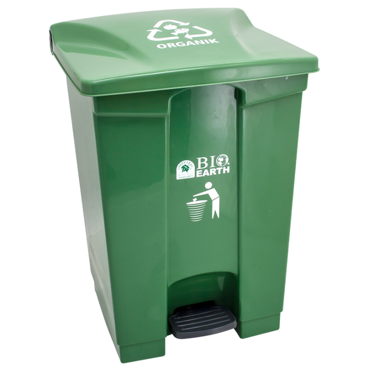 TEMPAT SAMPAH INJAK PLASTIK 50 LITER GL BIO DUSTBIN 2169 OR (ORGANIC PRINTING): Solusi Tempat Sampah Injak 50 Liter Berkualitas untuk Pemilahan Sampah Organik