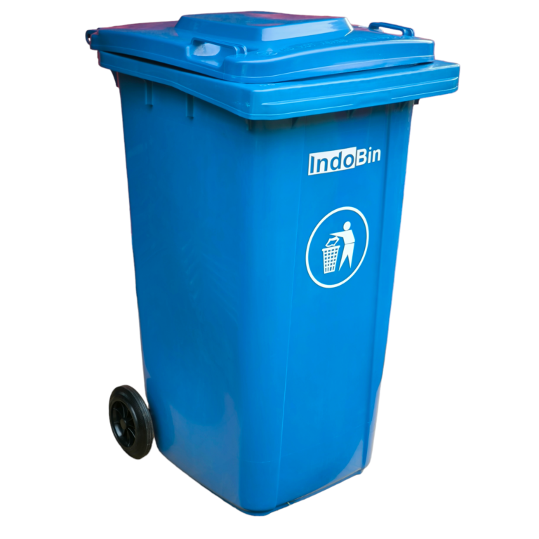TEMPAT SAMPAH PLASTIK BESAR 240 LITER INDOBIN TIPE B240P: Solusi Tempat Sampah Plastik HDPE 240 Liter Berkualitas Industri untuk Area Komersial, Perkantoran, Pabrik, dan Fasilitas Umum