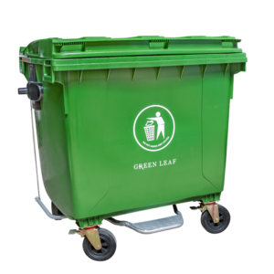 TEMPAT SAMPAH PLASTIK RODA SUPER BESAR 1100 LITER GREEN LEAF BIO DUSTBIN TIPE 2307 DP untuk Pengelolaan Sampah Skala Industri