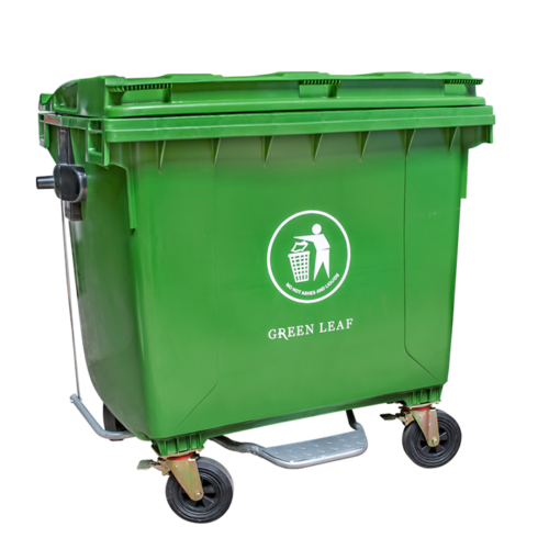 TEMPAT SAMPAH PLASTIK RODA SUPER BESAR 1100 LITER GREEN LEAF BIO DUSTBIN TIPE 2307 DP untuk Pengelolaan Sampah Skala Industri