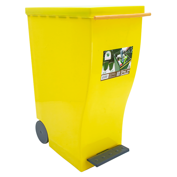 TEMPAT SAMPAH RODA INJAK 34 LITER GREEN LEAF TIPE VENTURA 2129 | RAJA PLASTIK INDONESIA
