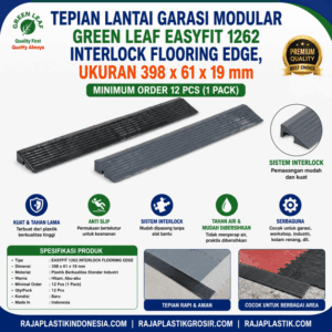 TEPIAN LANTAI GARASI MODULAR GREEN LEAF EASYFIT 1262 INTERLOCK FLOORING EDGE – Finishing Lantai Modular yang Rapi, Aman, dan Profesional