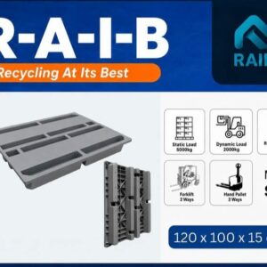 PALLET PLASTIK MURAH DAUR ULANG 100x120x15 CM - RAIB RECYCLED PLASTIC PALLET TIPE SP25 | RAJA PLASTIK INDONESIA