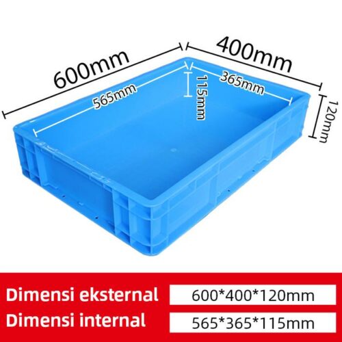 BOX CONTAINER PLASTIK INDUSTRI LINHUI EU64120 BOX CONTAINER PLASTIK INDUSTRI LINHUI EU64120 UKURAN 60x40x12 CM | RAJA PLASTIK INDONESIA