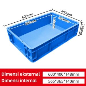 BOX CONTAINER PLASTIK INDUSTRI LINHUI EU64148 UKURAN 60x40x14,8 CM | RAJA PLASTIK INDONESIA