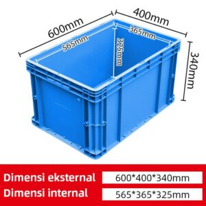 BOX CONTAINER PLASTIK INDUSTRI LINHUI EU64340 (Thickened Bottom) BOX CONTAINER PLASTIK INDUSTRI LINHUI EU64340 (Thickened Bottom) UKURAN 60x40x34 CM | RAJA PLASTIK INDONESIA