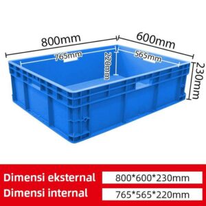 CONTAINER BOX PLASTIK INDUSTRI LINHUI EU86230 UKURAN 80x60x23 CM CONTAINER BOX PLASTIK INDUSTRI LINHUI EU86230 UKURAN 80x60x23 CM (Thickened Bottom) | RAJA PLASTIK INDONESIA