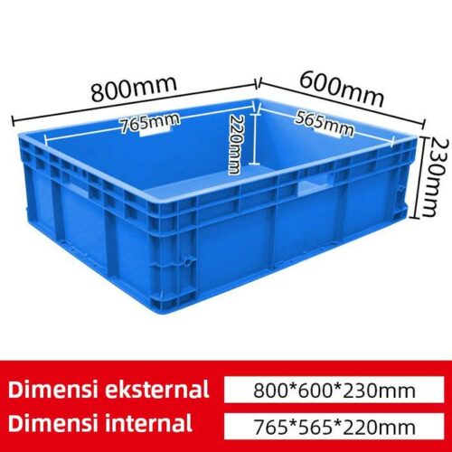 CONTAINER BOX PLASTIK INDUSTRI LINHUI EU86230 UKURAN 80x60x23 CM (Thickened Bottom) | RAJA PLASTIK INDONESIA