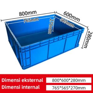 CONTAINER BOX PLASTIK INDUSTRI LINHUI EU86280 CONTAINER BOX PLASTIK INDUSTRI LINHUI EU86280 UKURAN 80x60x28 CM (Thickened Bottom) | RAJA PLASTIK INDONESIA