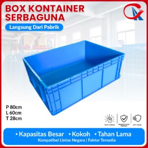 CONTAINER BOX PLASTIK INDUSTRI LINHUI EU86280 (6) CONTAINER BOX PLASTIK INDUSTRI LINHUI EU86280 UKURAN 80x60x28 CM (Thickened Bottom) | RAJA PLASTIK INDONESIA