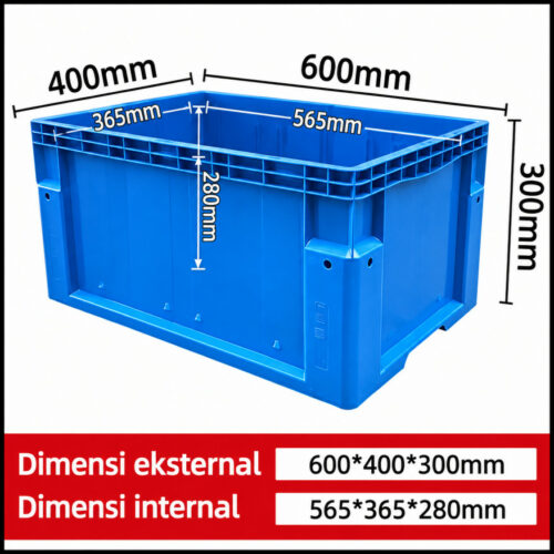 CONTAINER INDUSTRI LINHUI 64300 DIMENSIONAL SHELF BOX UKURAN 60x40x30 CM | RAJA PLASTIK INDONESIA