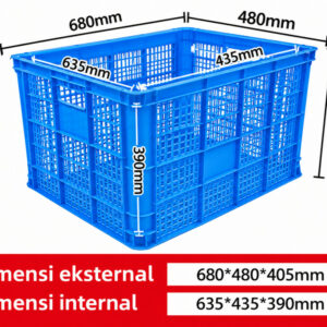 KERANJANG INDUSTRI BESAR PLASTIK LINHUI TIPE 680 BASKETS UKURAN 68 x 48 x 40,5 CM