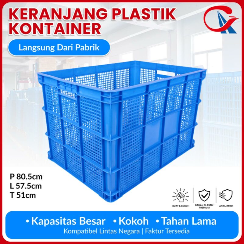 KERANJANG INDUSTRI BESAR PLASTIK LINHUI TIPE 755 BASKETS (2) KERANJANG INDUSTRI BESAR PLASTIK LINHUI TIPE 755 BASKETS UKURAN 80,5 x 57,5 x 51 CM | RAJA PLASTIK INDONESIA