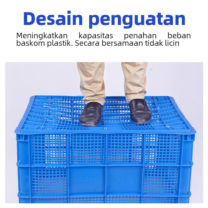KERANJANG INDUSTRI BESAR PLASTIK LINHUI TIPE 755 BASKETS UKURAN 80,5 x 57,5 x 51 CM | RAJA PLASTIK INDONESIA