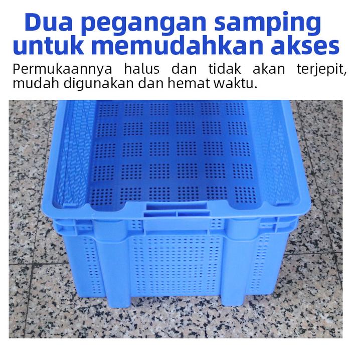 KERANJANG INDUSTRI PLASTIK SERBAGUNA LINHUI 600 OFFSET BASKETS 60x40x31 CM | RAJA PLASTIK INDONESIA