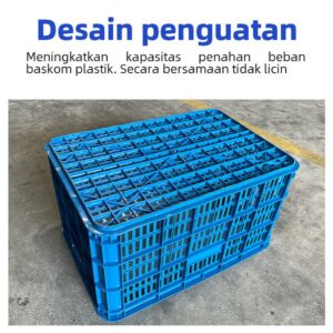 KERANJANG INDUSTRI SEDANG PLASTIK LINHUI TIPE 620 BASKETS UKURAN 60,5x40x35 CM | RAJA PLASTIK INDONESIA