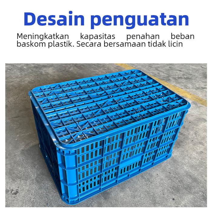 KERANJANG INDUSTRI SEDANG PLASTIK LINHUI TIPE 620 BASKETS UKURAN 60,5x40x35 CM | RAJA PLASTIK INDONESIA