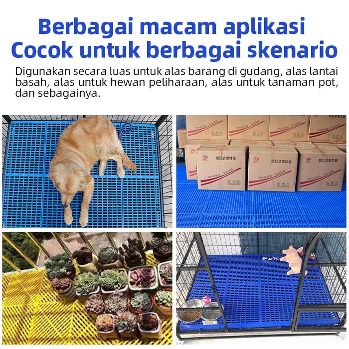 PALET FLOORING PLASTIK 100x60x5 CM LINHUI 1006 | ALAS GUDANG ANTI LEMBAB MULTIFUNGSI untuk Berbagai Kebutuhan Alas Lantai