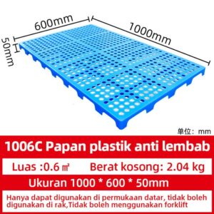 PALET FLOORING PLASTIK 100x60x5 CM LINHUI 1006 | ALAS GUDANG ANTI LEMBAB MULTIFUNGSI untuk Berbagai Kebutuhan Alas Lantai