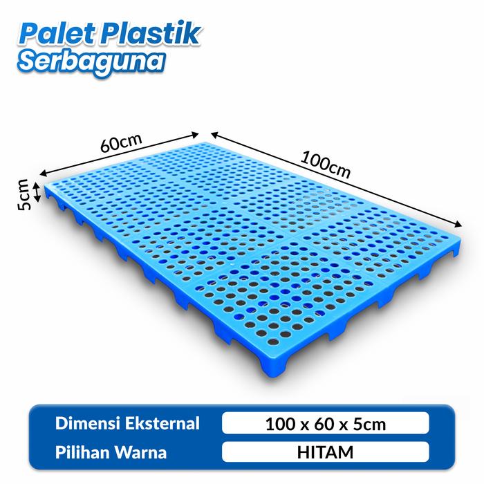 PALET FLOORING PLASTIK 100x60x5 CM LINHUI 1006 | ALAS GUDANG ANTI LEMBAB MULTIFUNGSI untuk Berbagai Kebutuhan Alas Lantai