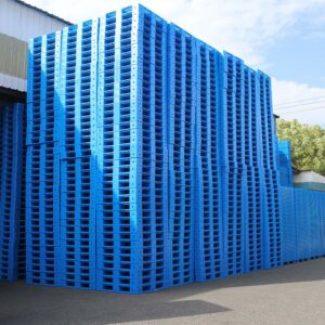 PALLET PLASTIK BARU MURAH WARNA BIRU LINHUI 1208 RACKABLE 120x80x15 CM | RAJA PLASTIK INDONESIA