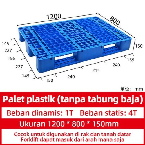 PALLET PLASTIK BARU MURAH WARNA BIRU LINHUI 1208 RACKABLE PALLET PLASTIK BARU MURAH WARNA BIRU LINHUI 1208 RACKABLE 120x80x15 CM | RAJA PLASTIK INDONESIA